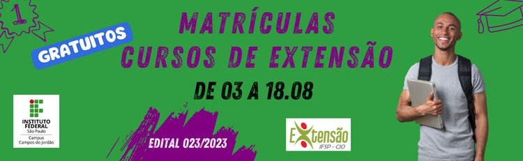 Cursos de Extensão - Confira o Resultado Final das Inscrições