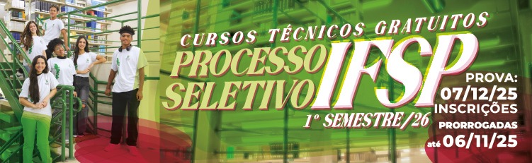 Prorrogadas as inscrições para o processo seletivo dos cursos Técnicos Integrados ao Ensino Médio e Técnicos Concomitantes/Subsequentes